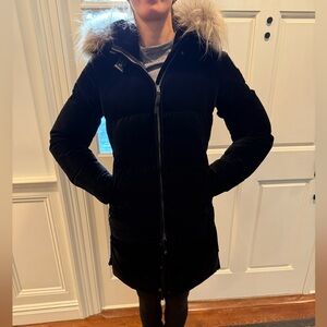 Parajumpers Special Edition Black Velvet Coat